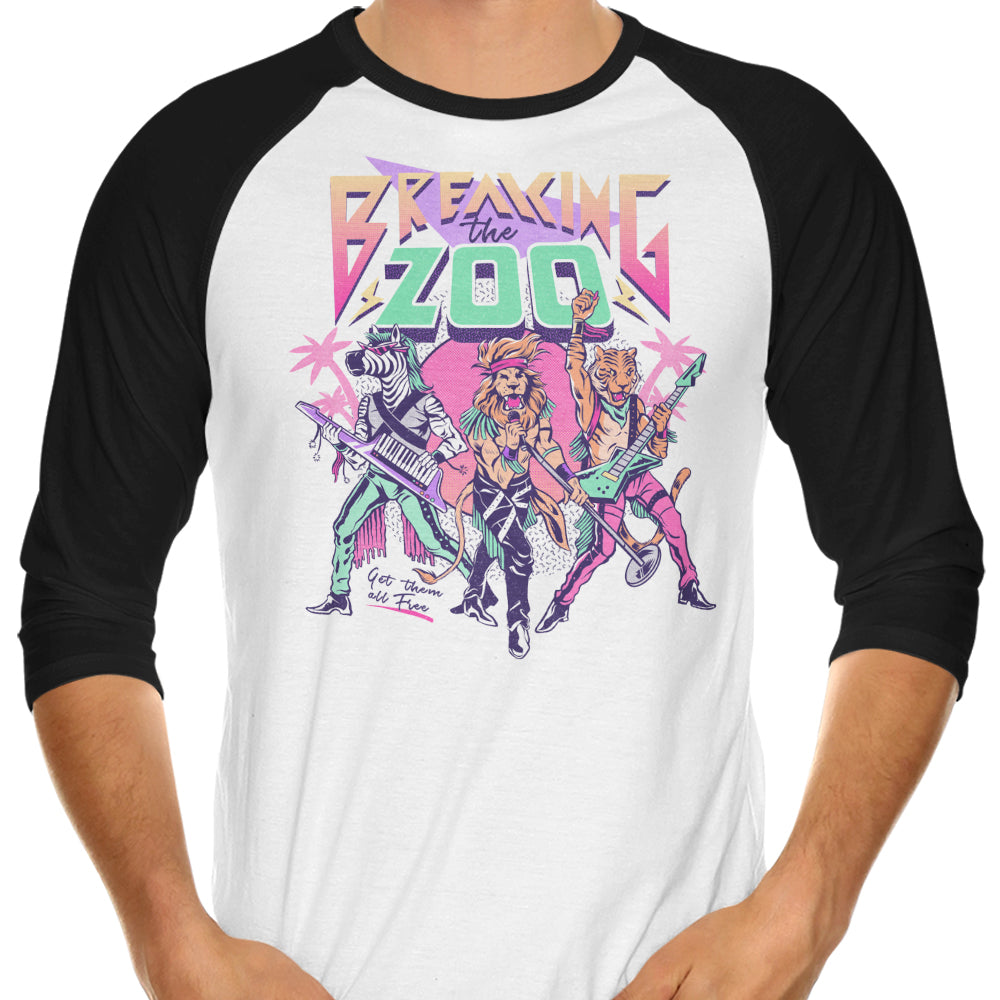 Breaking the Zoo 3/4 Sleeve Raglan - Adult & Kids T-Shirts, Sweatshirts & Hoodies apparel design preview 1