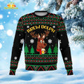 Brew Dolph Funny Reindeer Drinking Beer Ugly Christmas Sweater product image