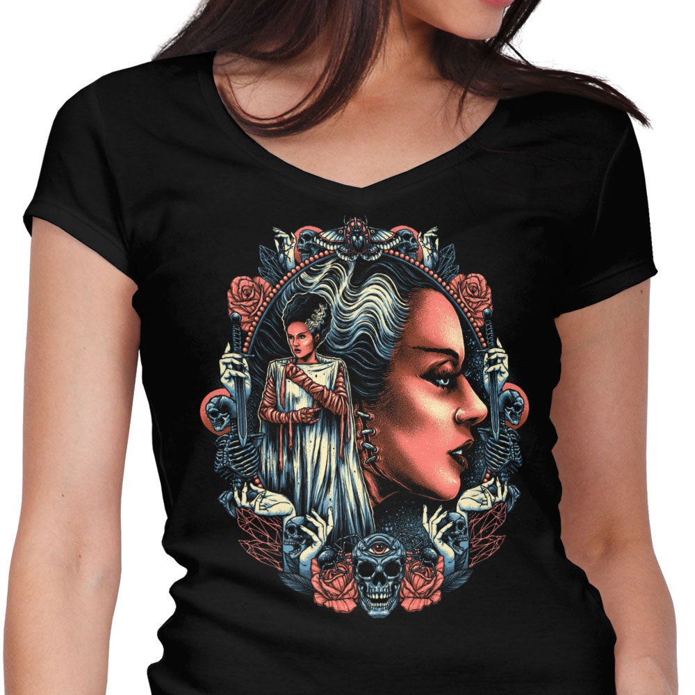 Bride of the Monster Women's V-Neck - Adult & Kids T-Shirts, Sweatshirts & Hoodies apparel design preview 1