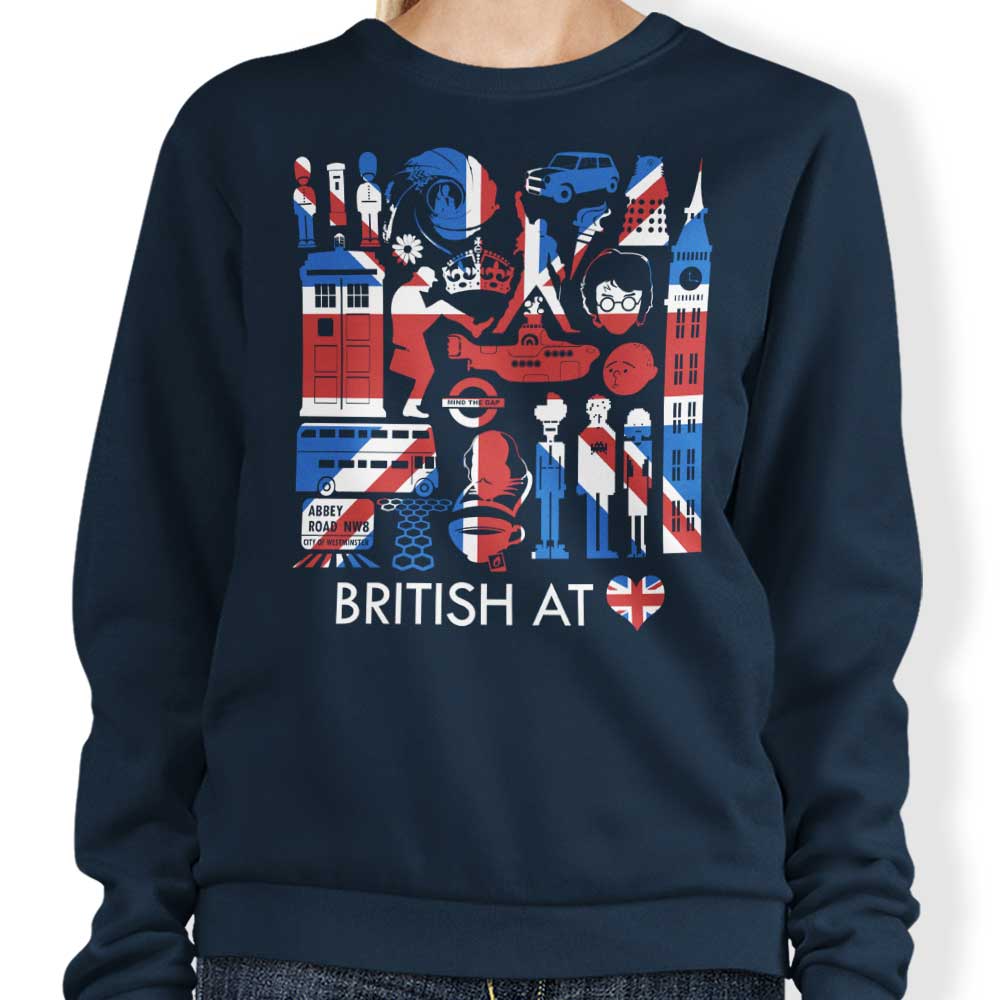 British at Heart - Adult & Kids T-Shirts, Sweatshirts & Hoodies apparel design preview 1