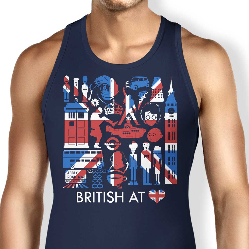 British at Heart Tank Top - Adult & Kids T-Shirts, Sweatshirts & Hoodies apparel design preview 1
