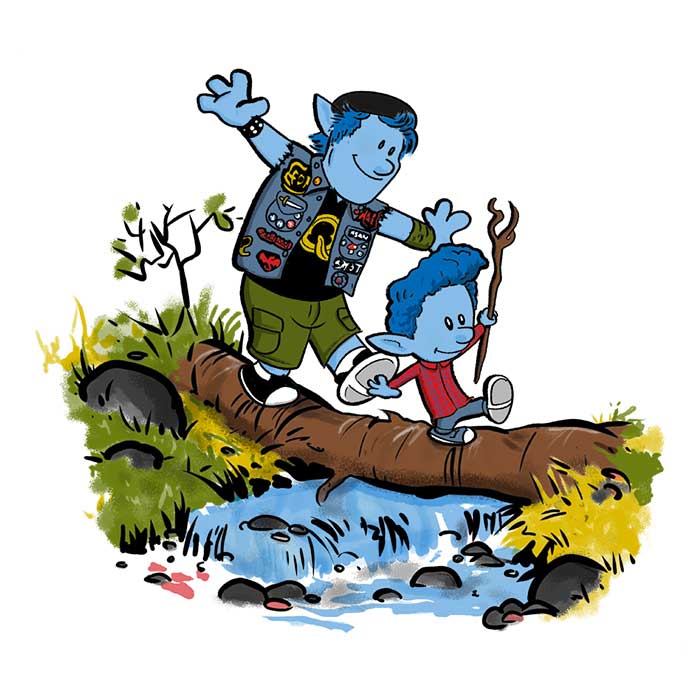 Brothers Adventures - Adult & Kids T-Shirts, Sweatshirts & Hoodies apparel design preview 2