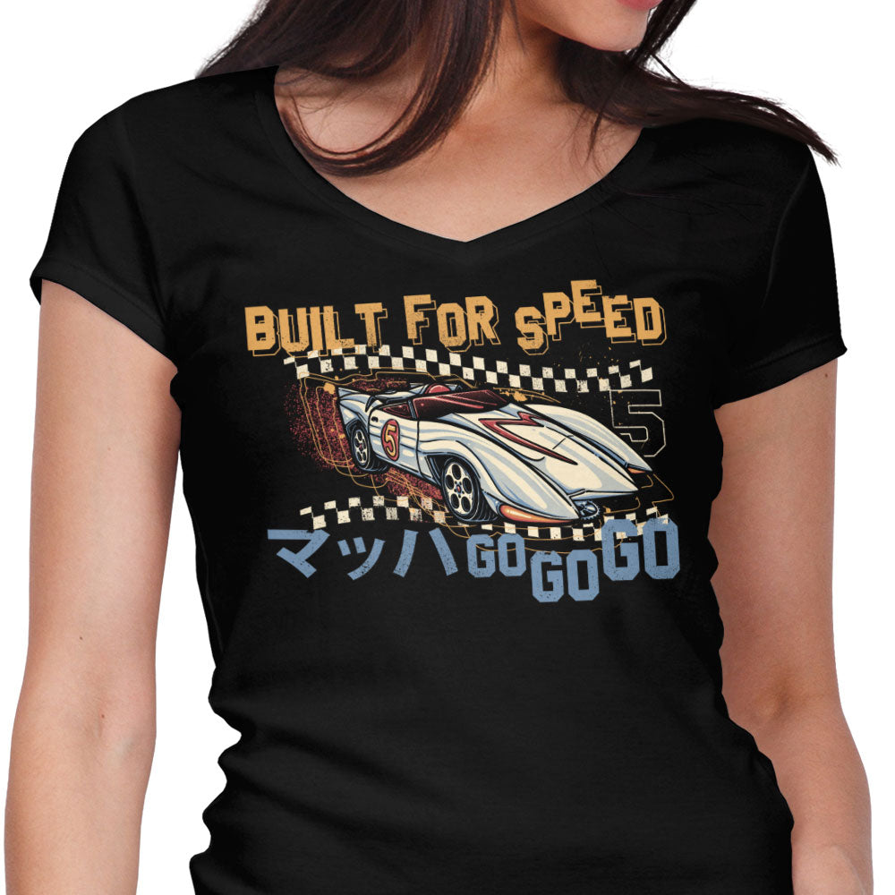 Built for Speed Women's V-Neck - Adult & Kids T-Shirts, Sweatshirts & Hoodies apparel design preview 1