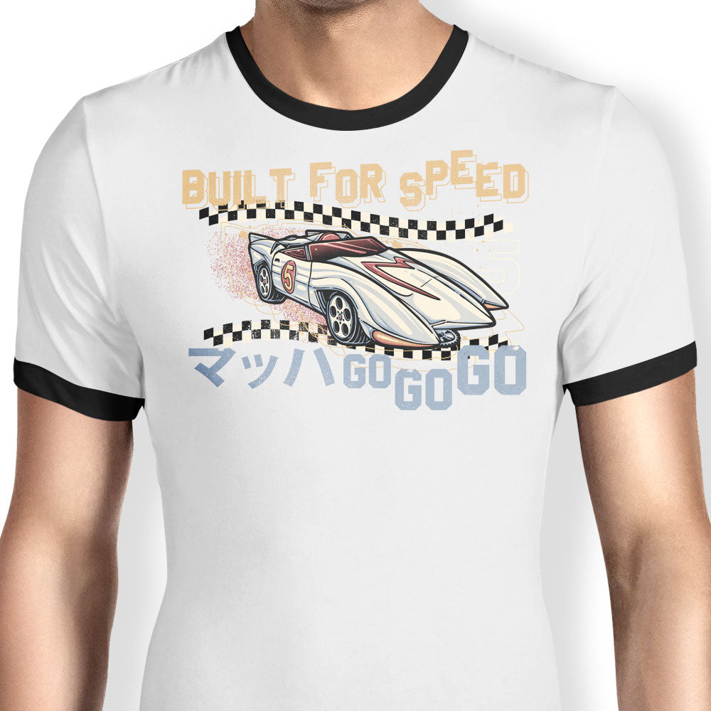 Built for Speed Ringer - Adult & Kids T-Shirts, Sweatshirts & Hoodies apparel design preview 1