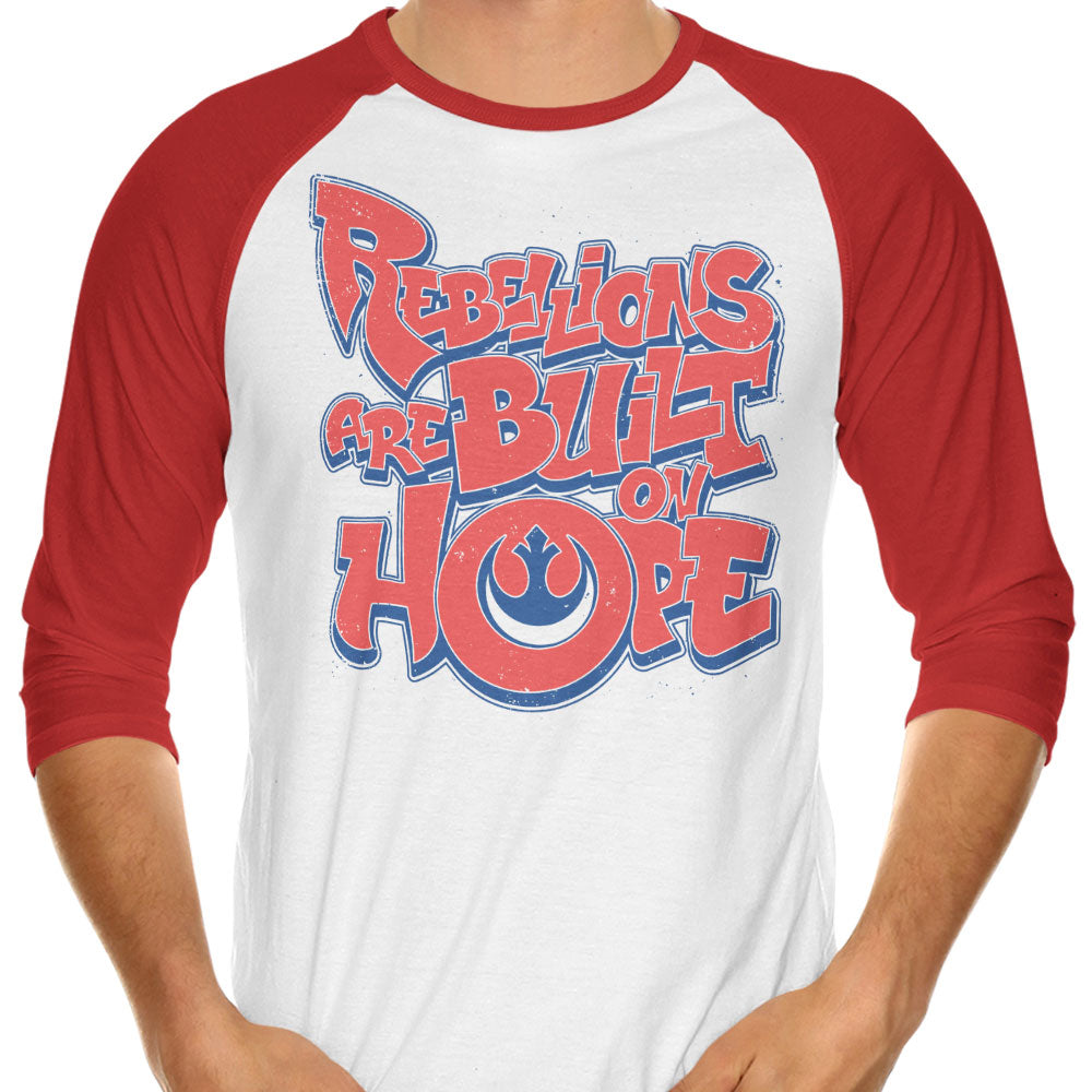 Built on Hope 3/4 Sleeve Raglan - Adult & Kids T-Shirts, Sweatshirts & Hoodies apparel design preview 1