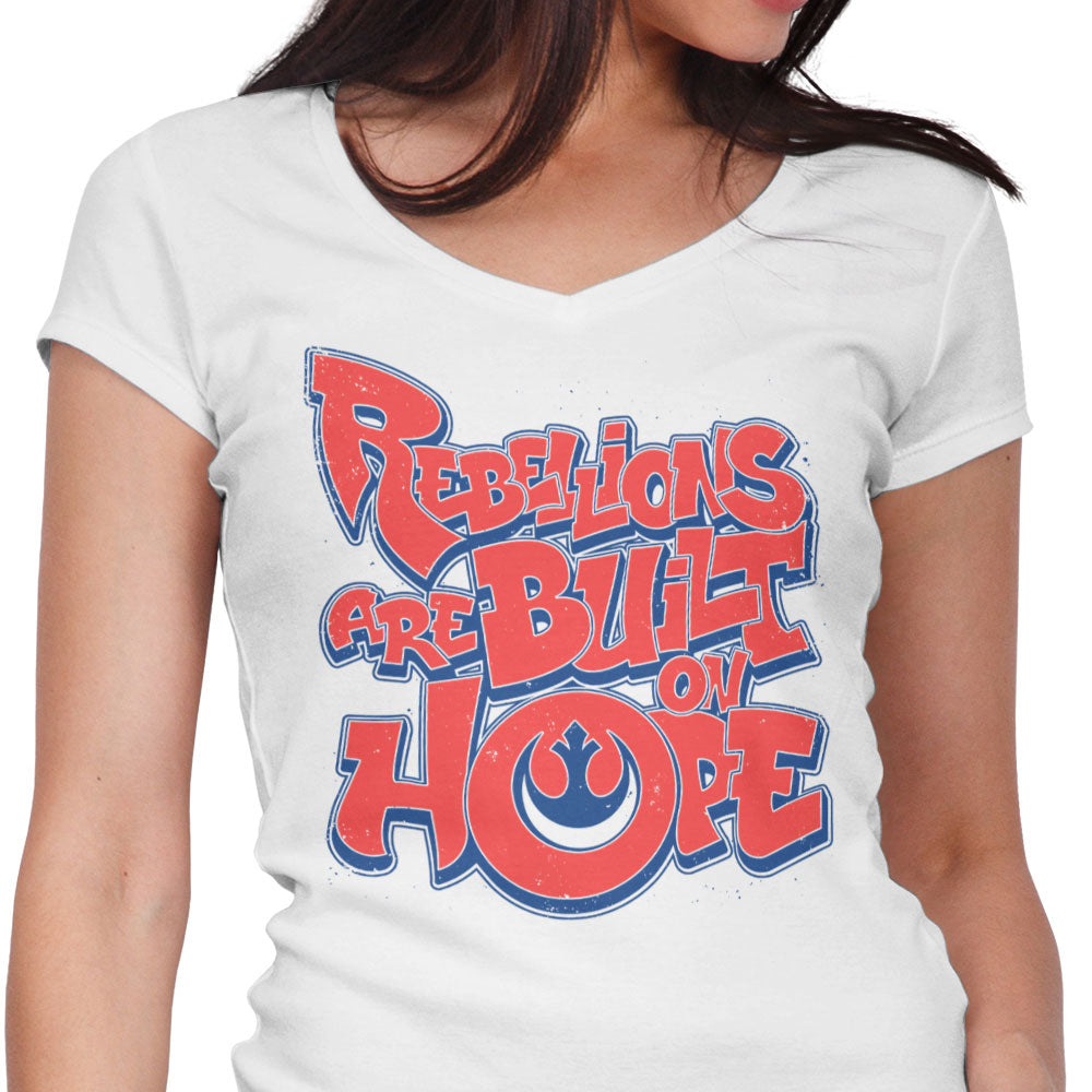 Built on Hope Women's V-Neck - Adult & Kids T-Shirts, Sweatshirts & Hoodies apparel design preview 1