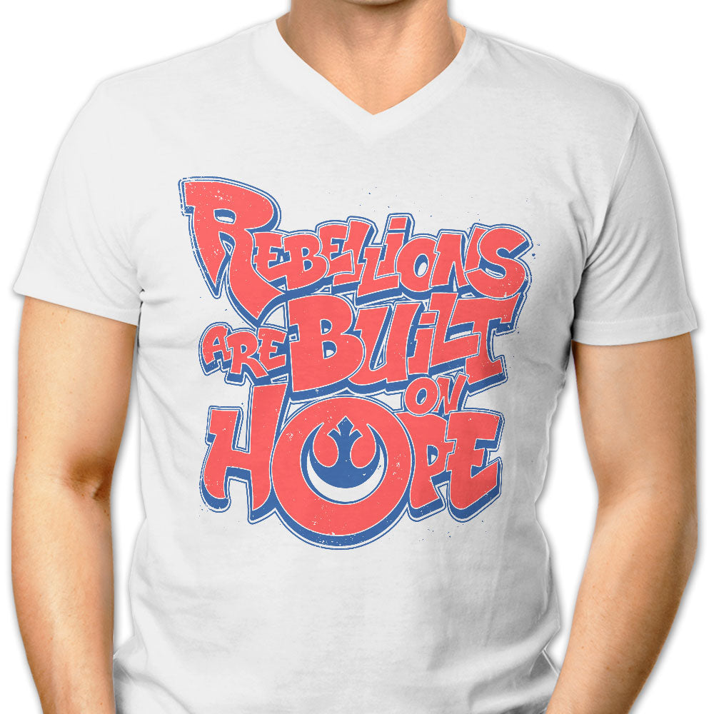 Built on Hope Men's V-Neck - Adult & Kids T-Shirts, Sweatshirts & Hoodies apparel design preview 1