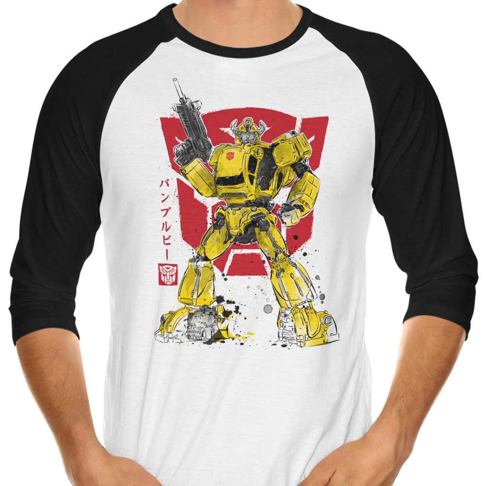 Bumble Sumi-e 3/4 Sleeve Raglan - Adult & Kids T-Shirts, Sweatshirts & Hoodies apparel design preview 1