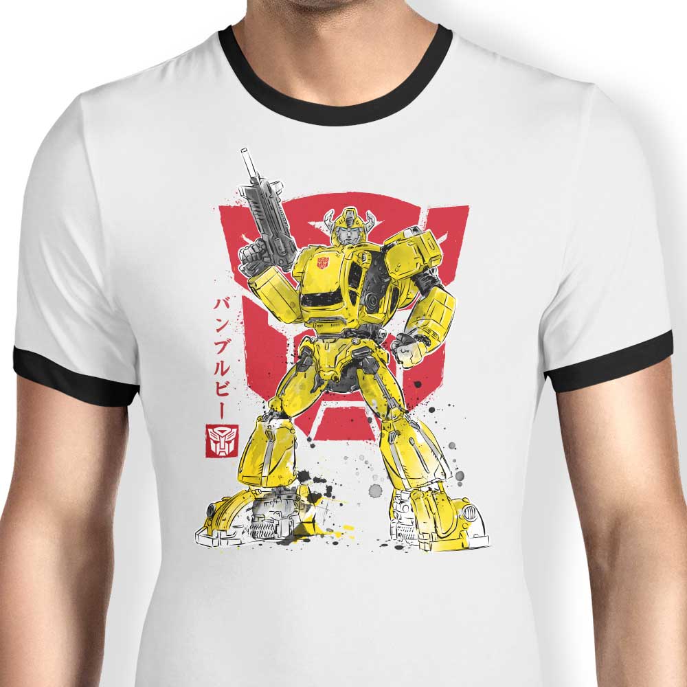 Bumble Sumi-e Ringer - Adult & Kids T-Shirts, Sweatshirts & Hoodies apparel design preview 1