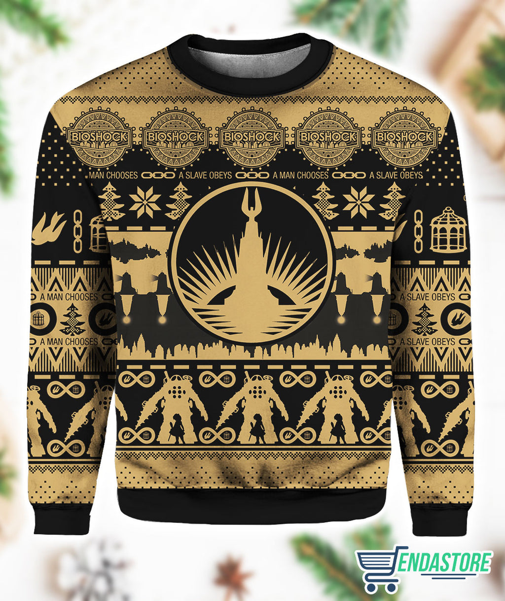 Bioshock Ugly Sweater Christmas All Over Print Sweatshirt product image 2