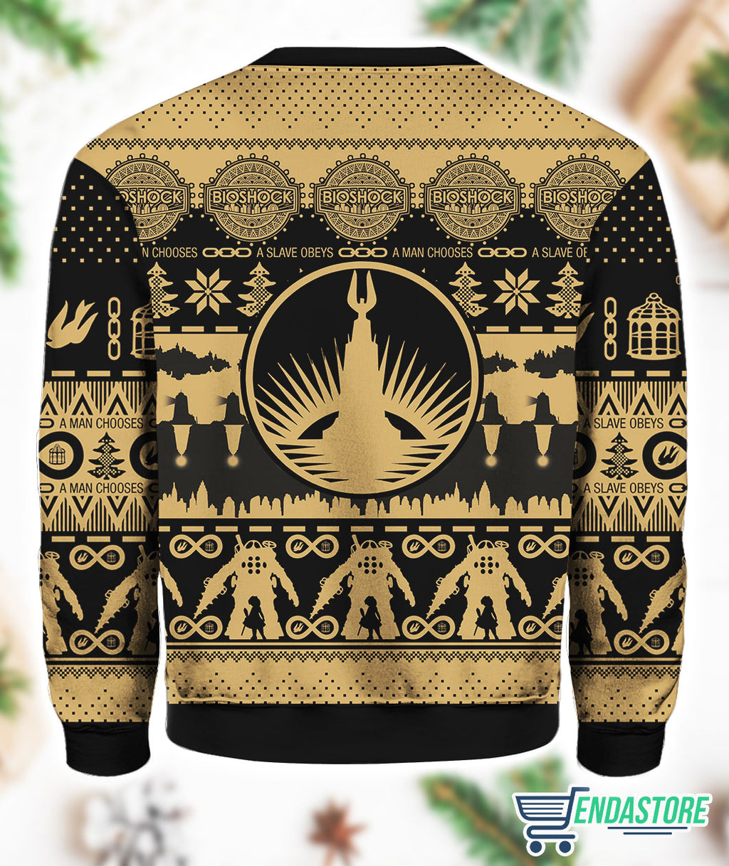 Bioshock Ugly Sweater Christmas All Over Print Sweatshirt product image 3