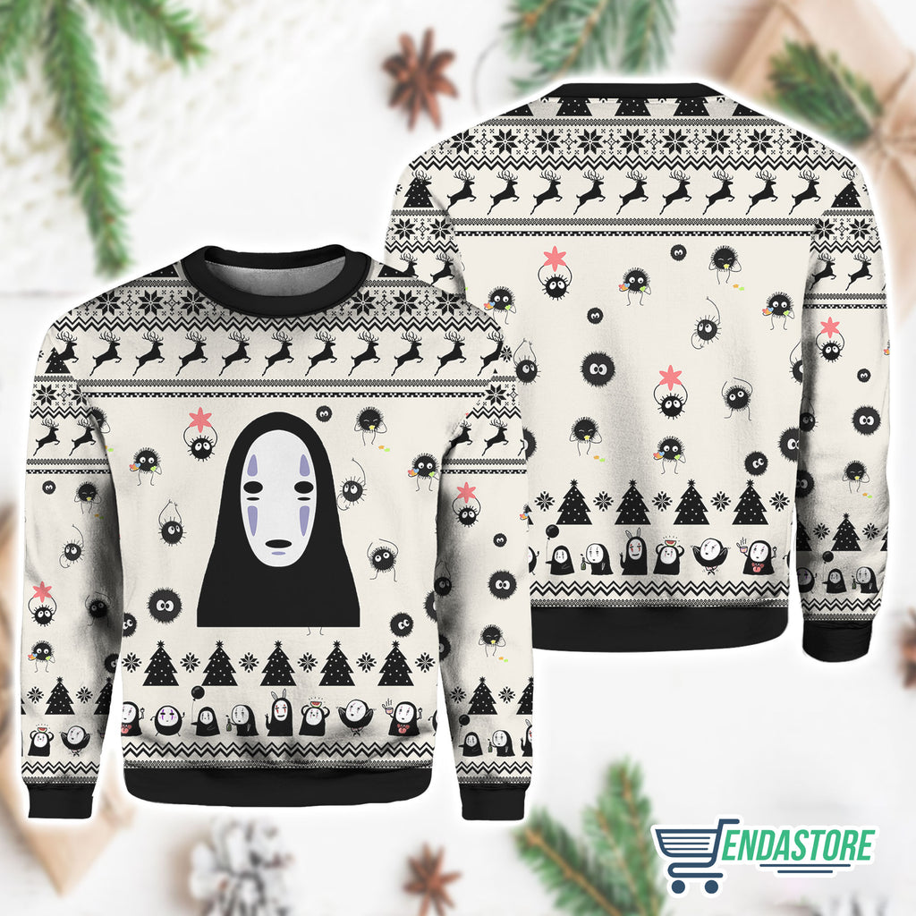 No Face White Christmas Gift Christmas Ugly Sweater product image 3