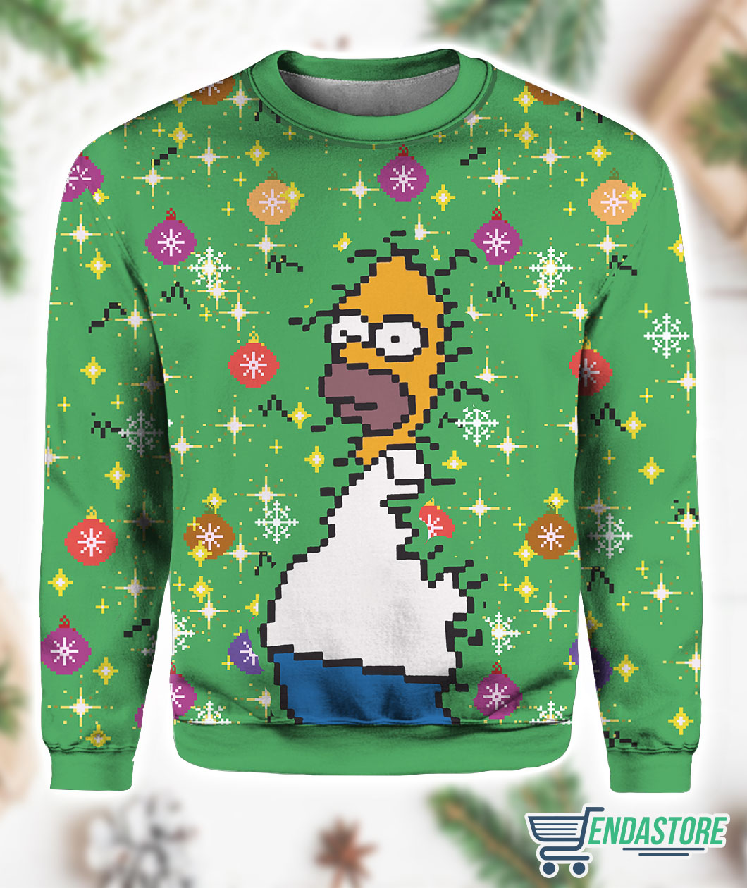 Homer Simpson Backs Into the Bushes Ugly Christmas Sweater product image