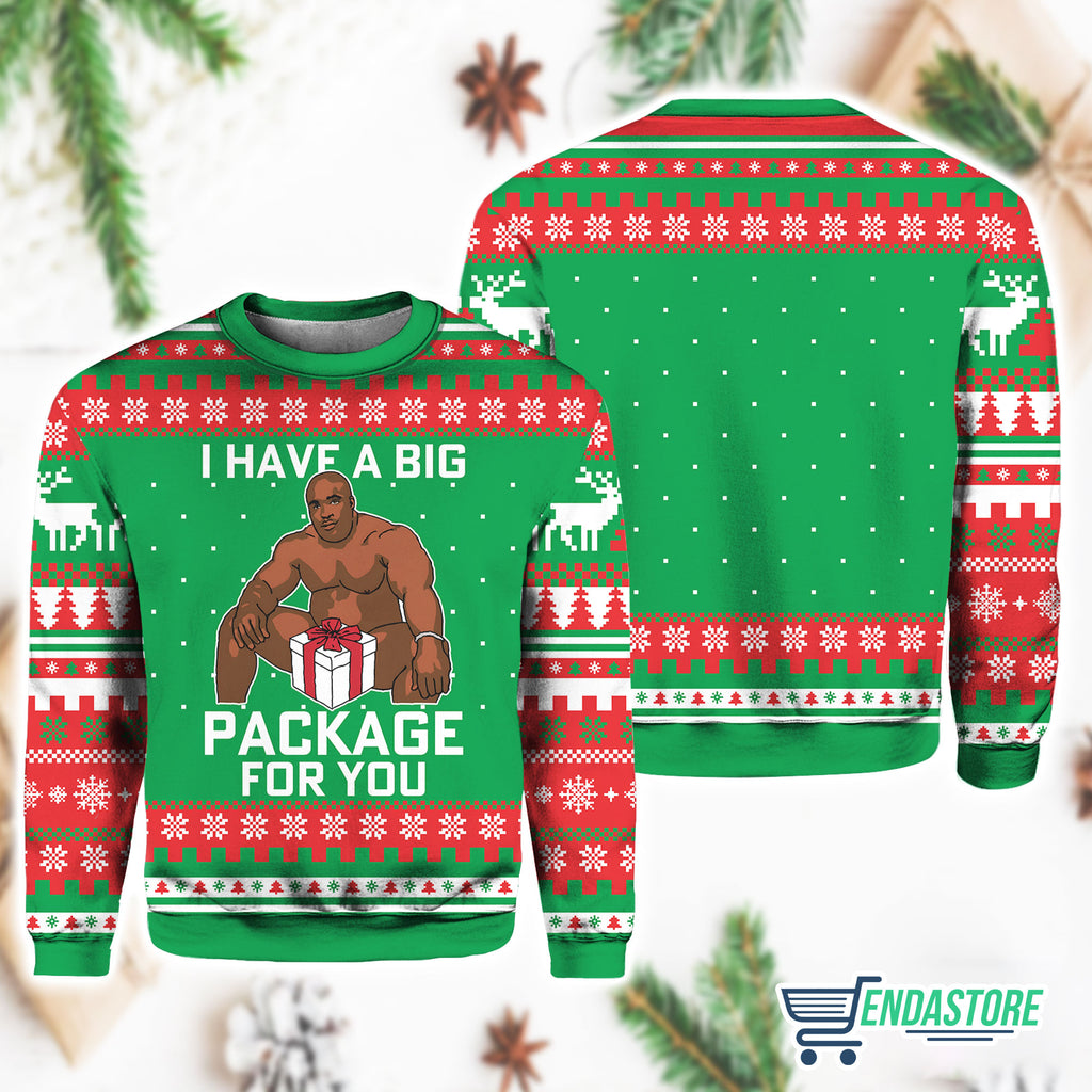 I Have A Big Package For You Christmas Ugly Sweater product image