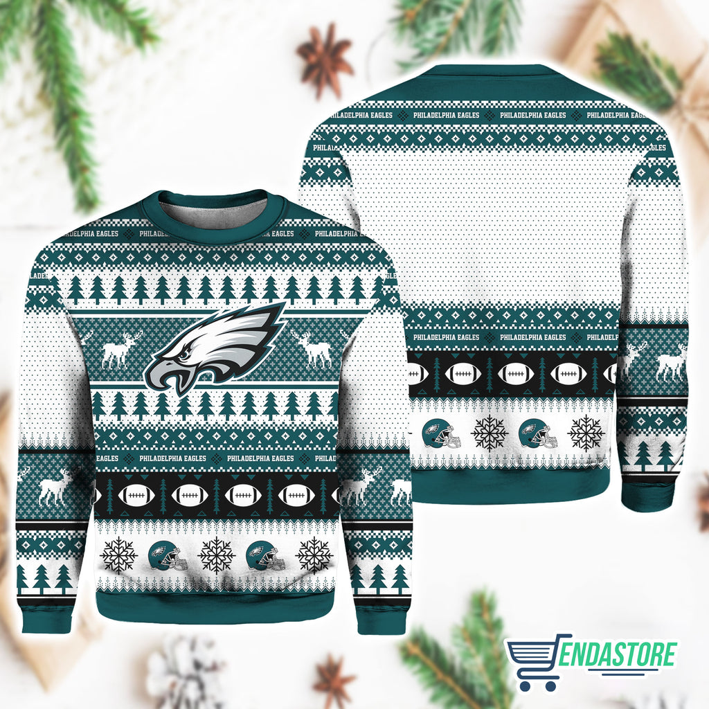Personalized Eagle Football 2025 Ugly Christmas Sweater product image