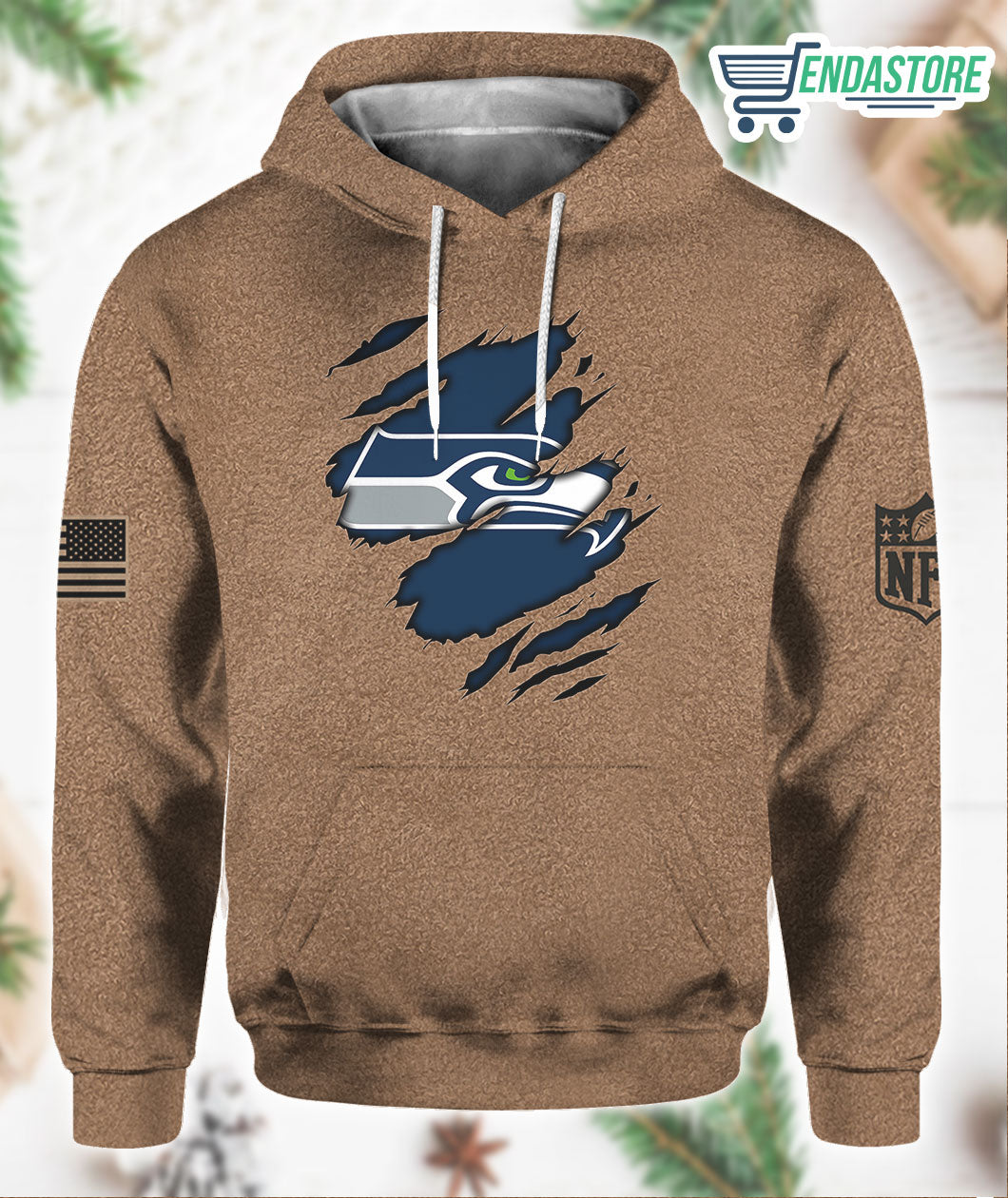Seahawks Salute To Service Brown Sweatshirt product image