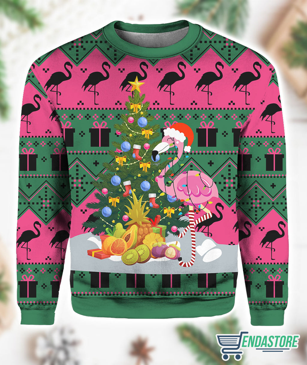 Flamingo Christmas Ugly Sweater, Flamingo Sweatshirt product image 2