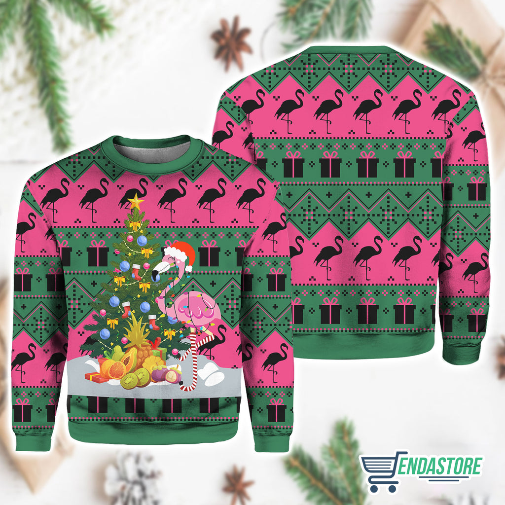 Flamingo Christmas Ugly Sweater, Flamingo Sweatshirt product image 4