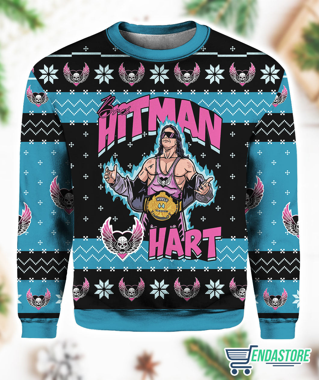 The Hitman Bret Hart Christmas Ugly Sweater product image 2