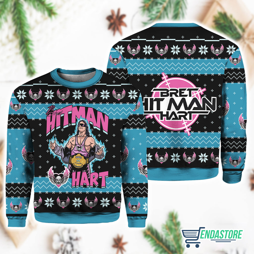 The Hitman Bret Hart Christmas Ugly Sweater product image 4