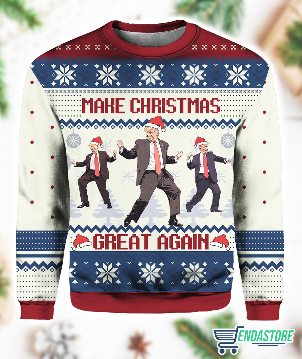 Trump Dance Make Christmas Great Again Ugly Sweater product image 2