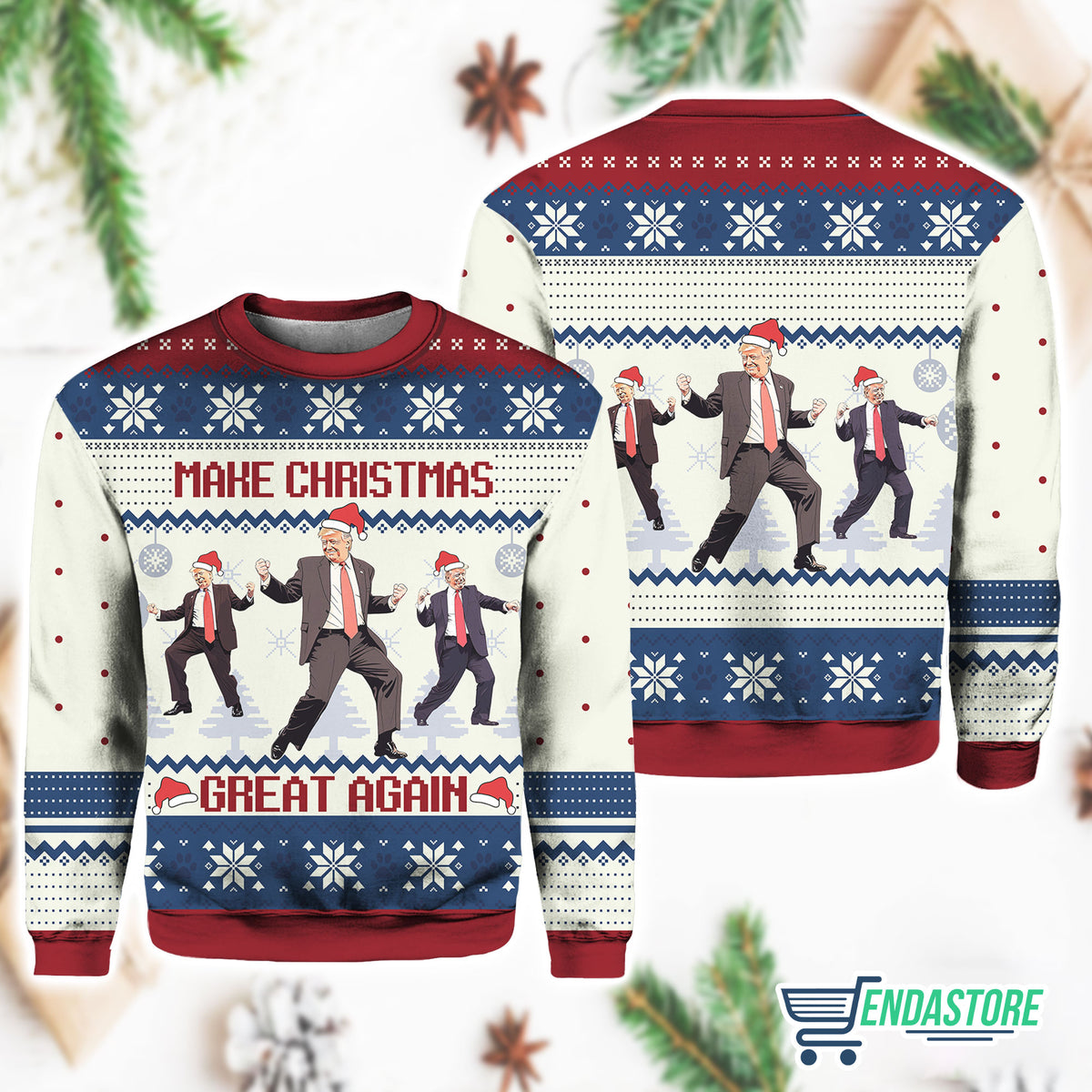 Trump Dance Make Christmas Great Again Ugly Sweater product image 4
