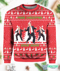 Red Trump Dancing Make Christmas Great Again Ugly Sweater product image 2