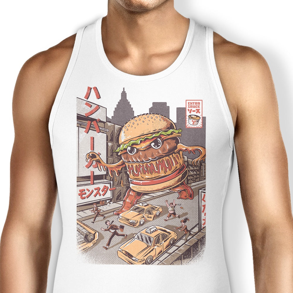Burgerzilla Tank Top - Adult & Kids T-Shirts, Sweatshirts & Hoodies apparel design preview 1