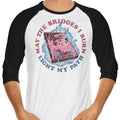 Burn Book Club 3/4 Sleeve Raglan - Adult & Kids T-Shirts, Sweatshirts & Hoodies apparel design preview 1