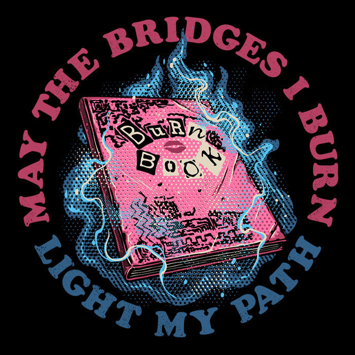 Burn Book Club 3/4 Sleeve Raglan - Adult & Kids T-Shirts, Sweatshirts & Hoodies apparel design preview 2