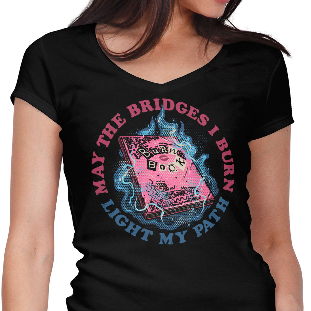 Burn Book Club Women's V-Neck - Adult & Kids T-Shirts, Sweatshirts & Hoodies apparel design preview 1