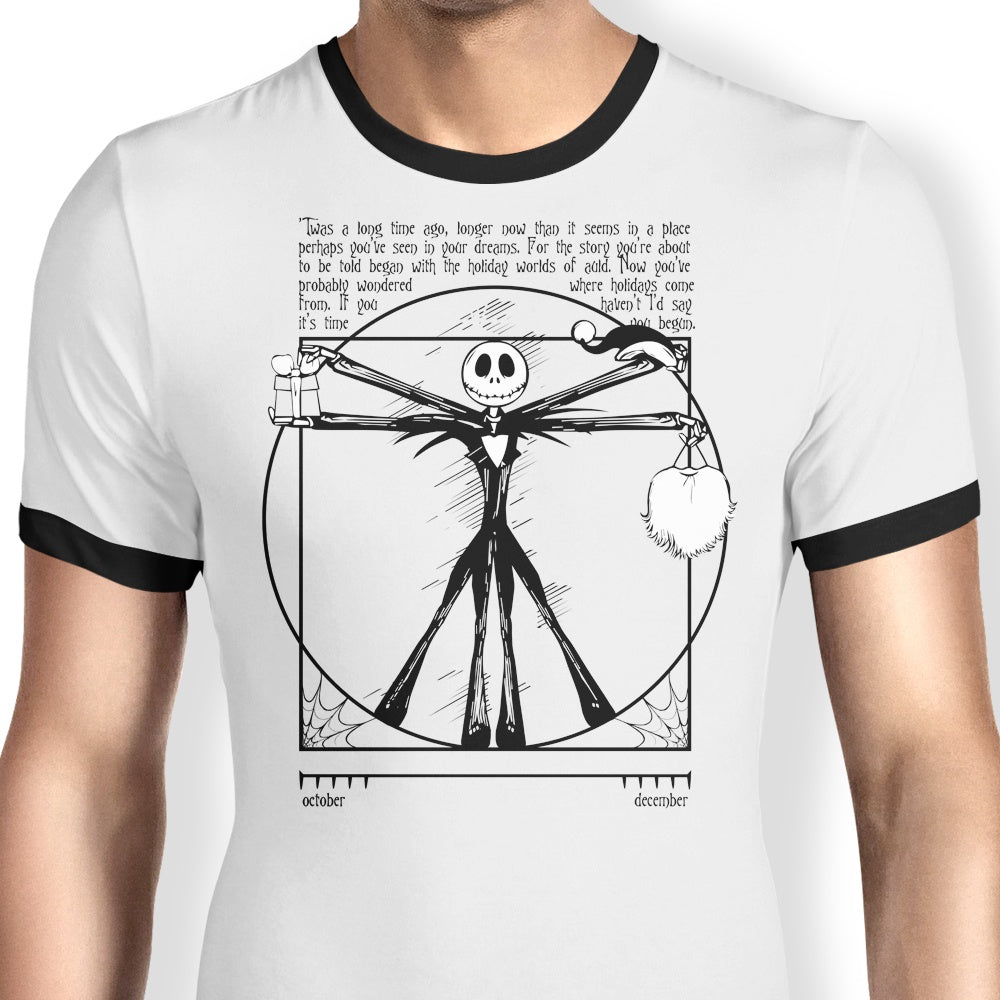 Burtruvian Man Ringer - Adult & Kids T-Shirts, Sweatshirts & Hoodies apparel design preview 1