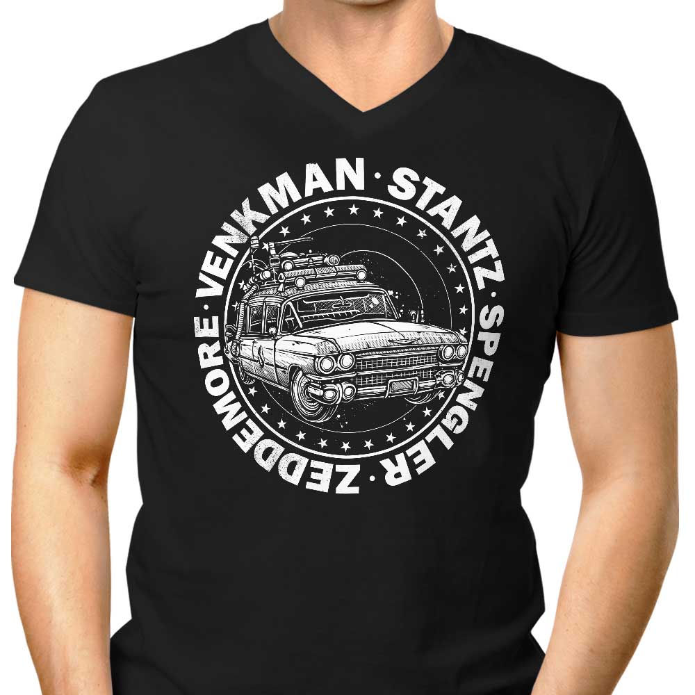 Bust Some Ghosts Men's V-Neck - Adult & Kids T-Shirts, Sweatshirts & Hoodies apparel design preview 1
