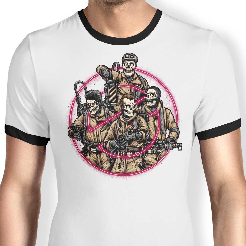 Busted Ghouls Ringer - Adult & Kids T-Shirts, Sweatshirts & Hoodies apparel design preview 1