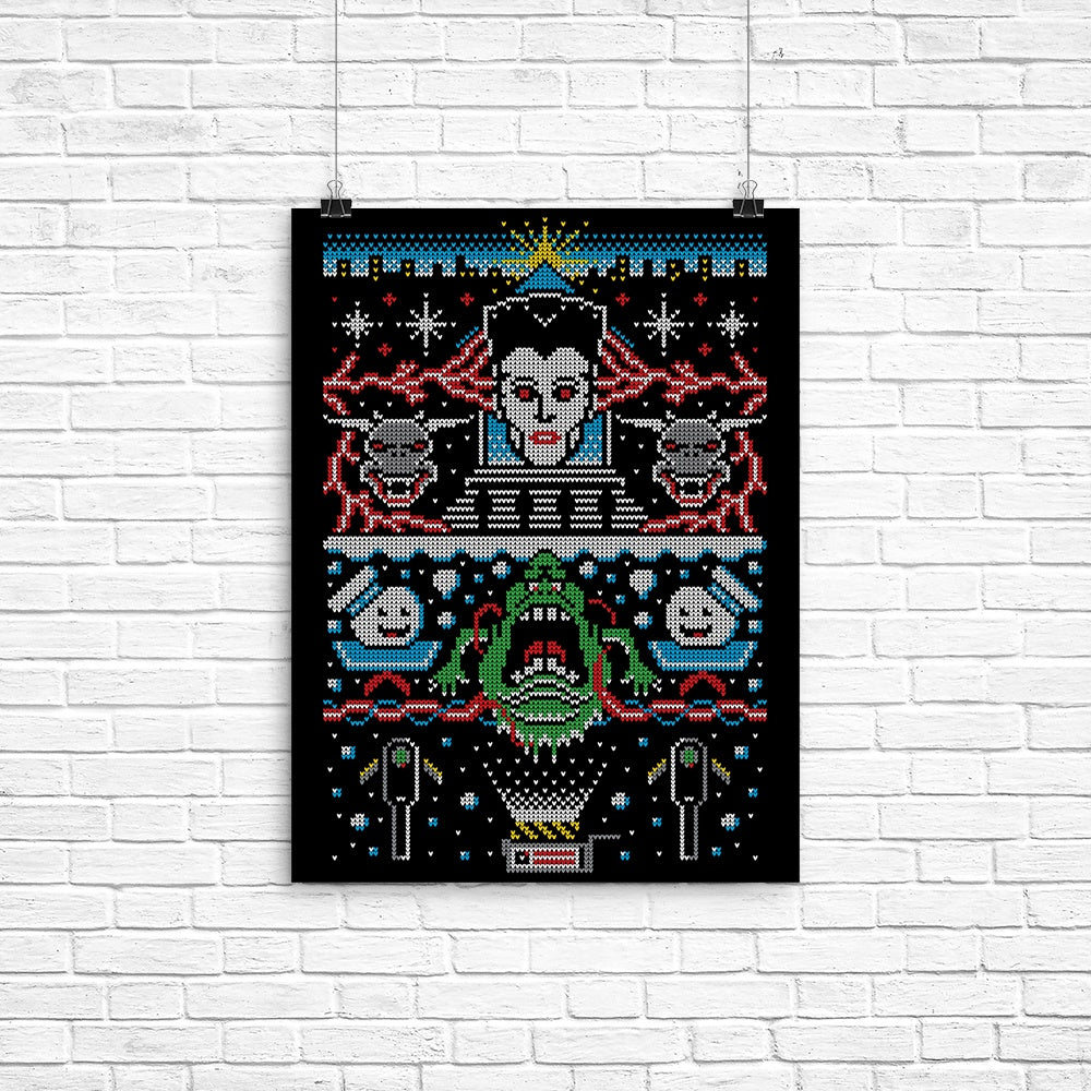 Bustin X-Mas Sweater Poster - Adult & Kids T-Shirts, Sweatshirts & Hoodies apparel design preview 1