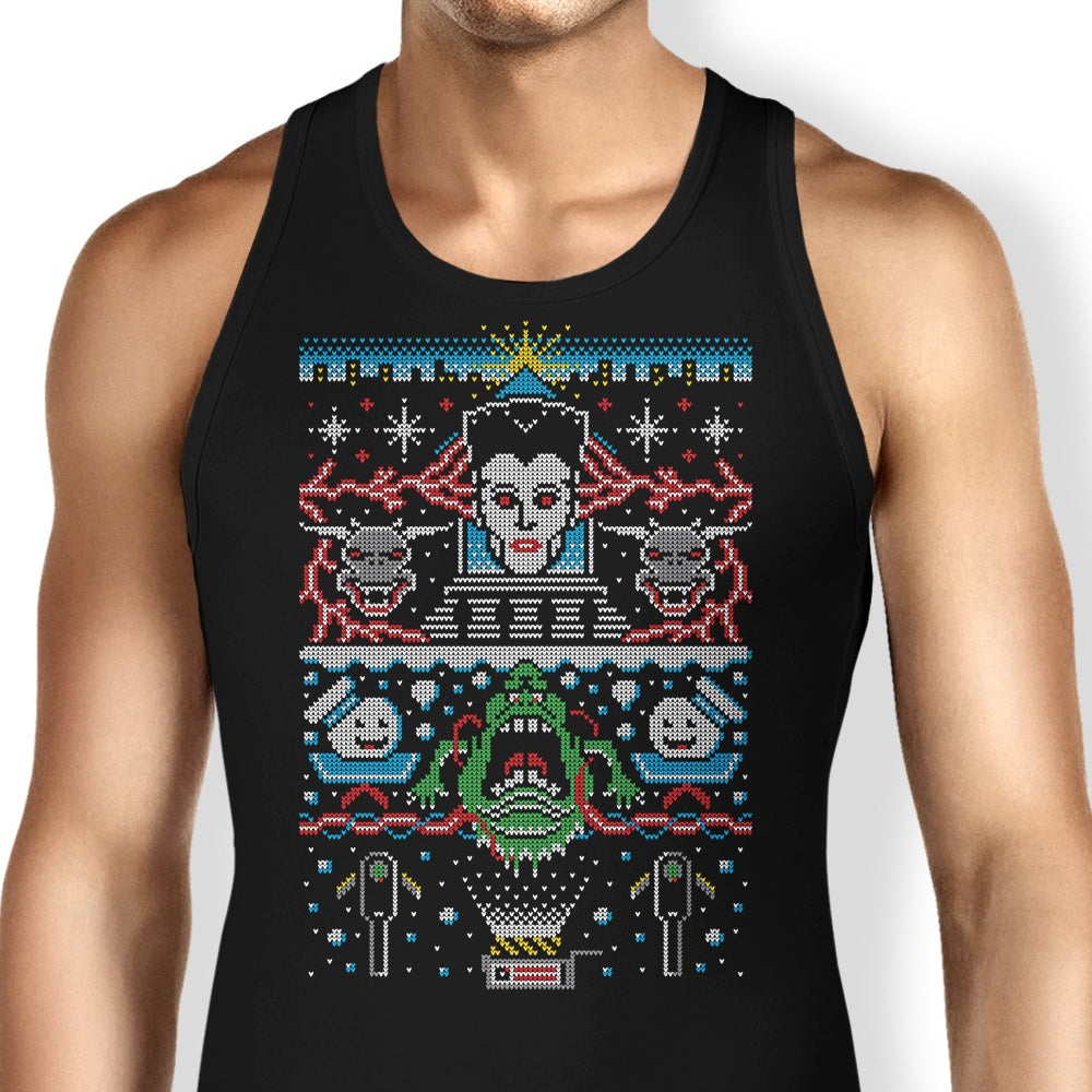 Bustin X-Mas Sweater Tank Top - Adult & Kids T-Shirts, Sweatshirts & Hoodies apparel design preview 1