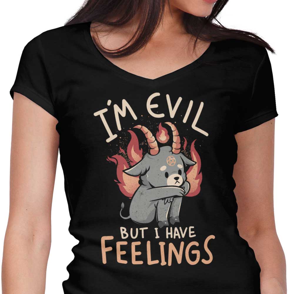 But I Have Feelings Women's V-Neck - Adult & Kids T-Shirts, Sweatshirts & Hoodies apparel design preview 1