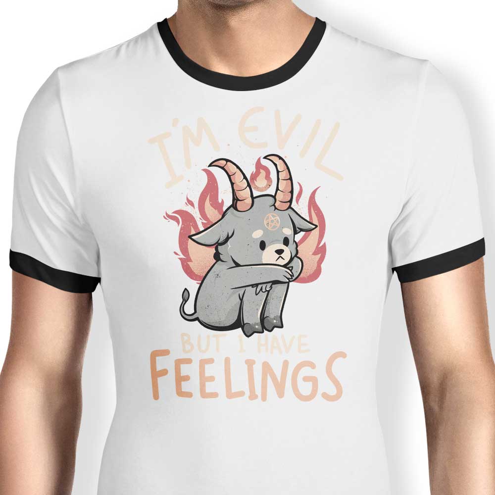 But I Have Feelings Ringer - Adult & Kids T-Shirts, Sweatshirts & Hoodies apparel design preview 1