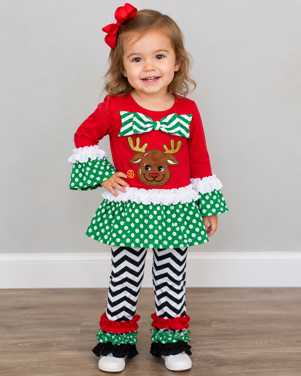 Simply Southern Preppy Classic Christmas Reindeer - Adult & Kids T-Shirts, Sweatshirts & Hoodies apparel design preview 1