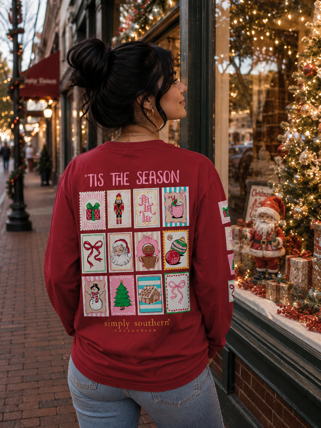 Simply Southern Christmas Stamps Holiday - Adult & Kids T-Shirts, Sweatshirts & Hoodies apparel design preview 1