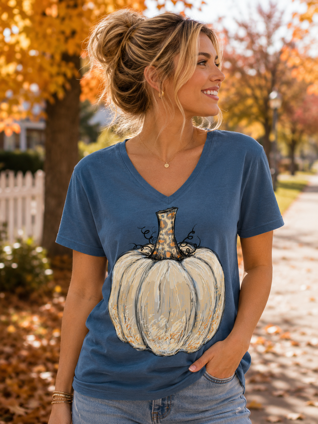 SALE Sassy Frass Pumpkin Leopard V-Neck Canvas Girlie - Adult & Kids T-Shirts, Sweatshirts & Hoodies apparel design preview 1