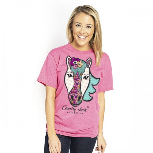 SALE Country Chick By Simply Southern Preppy Horse - Adult & Kids T-Shirts, Sweatshirts & Hoodies apparel design preview 2