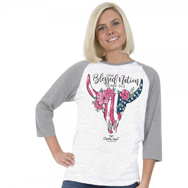 SALE Country Chick By Simply Southern Blessed Nation - Adult & Kids T-Shirts, Sweatshirts & Hoodies apparel design preview 1