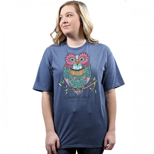 SALE Country Chick By Simply Southern Preppy Owl - Adult & Kids T-Shirts, Sweatshirts & Hoodies apparel design preview 2