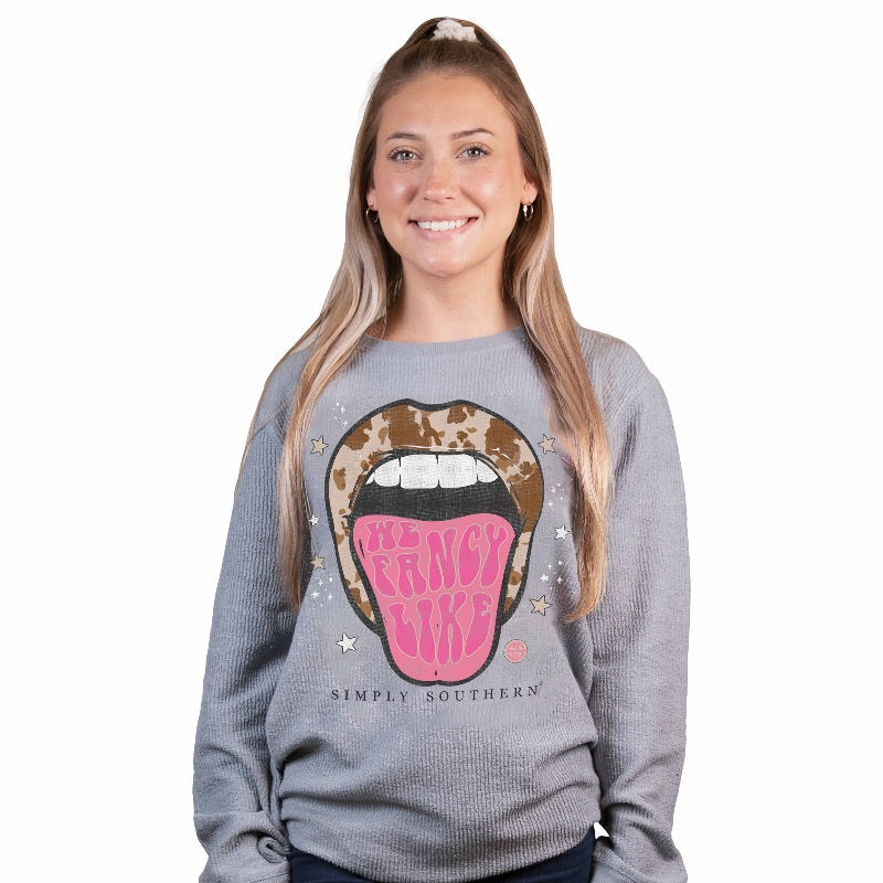 SALE Simply Southern Cow Lips Crew - Adult & Kids T-Shirts, Sweatshirts & Hoodies apparel design preview 1