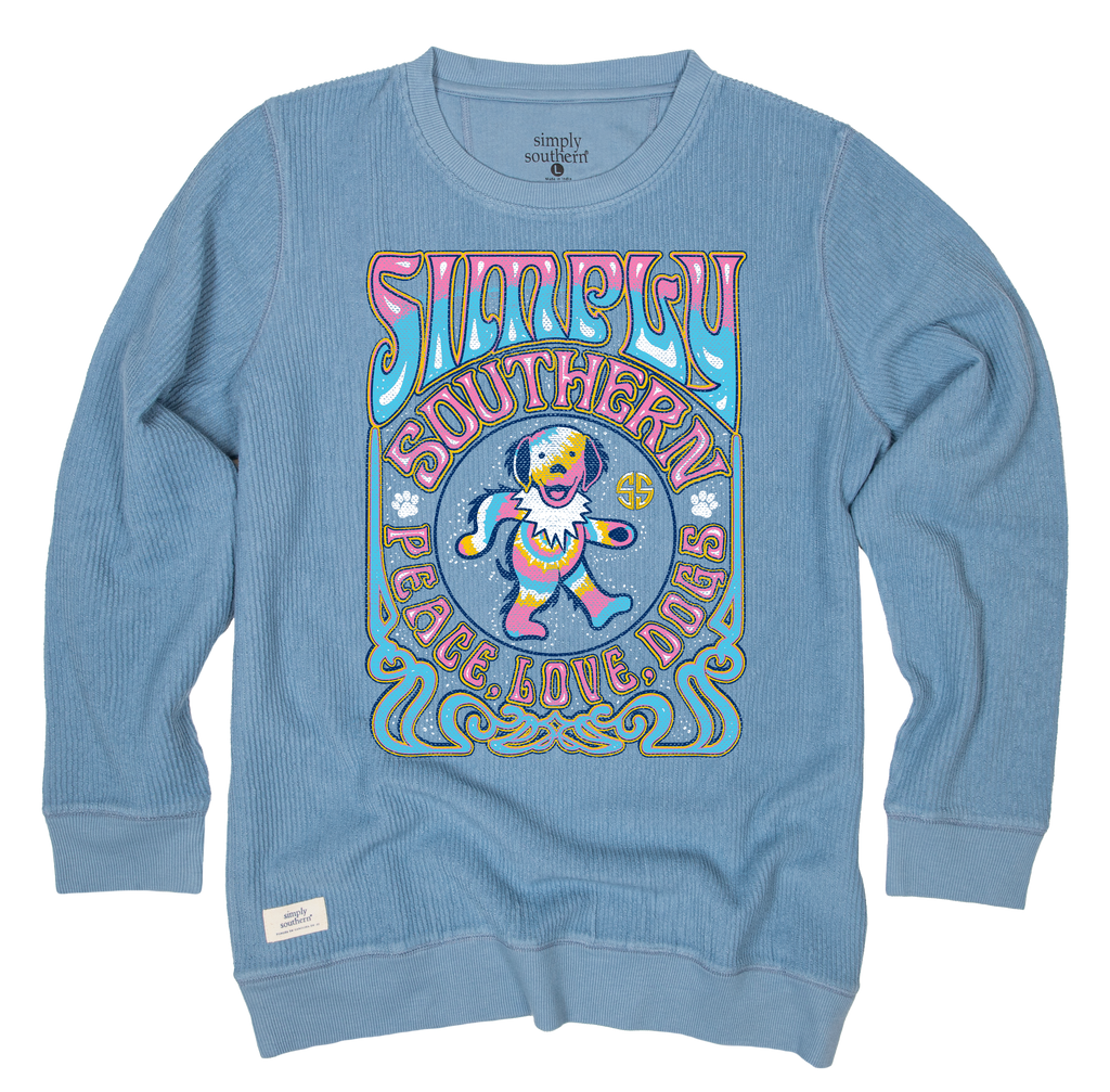SALE Simply Southern Peace Love Dog Crew - Adult & Kids T-Shirts, Sweatshirts & Hoodies apparel design preview 2