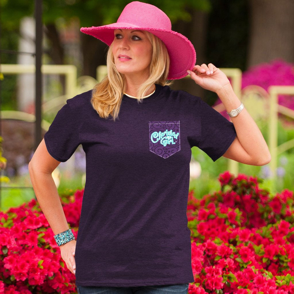Cherished Girl Dream Big Pray Often Girlie Christian - Adult & Kids T-Shirts, Sweatshirts & Hoodies apparel design preview 2