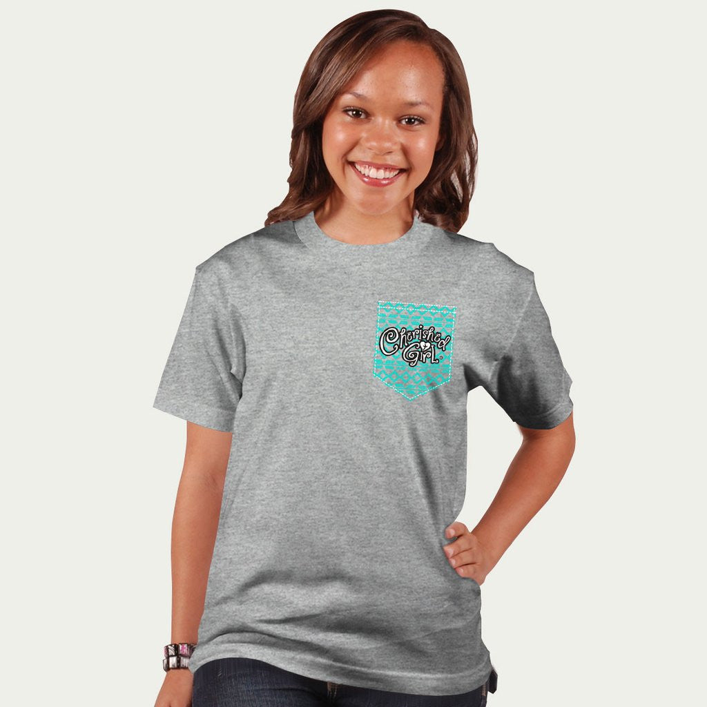 Cherished Girl Thankful Grateful Blessed Girlie - Adult & Kids T-Shirts, Sweatshirts & Hoodies apparel design preview 2