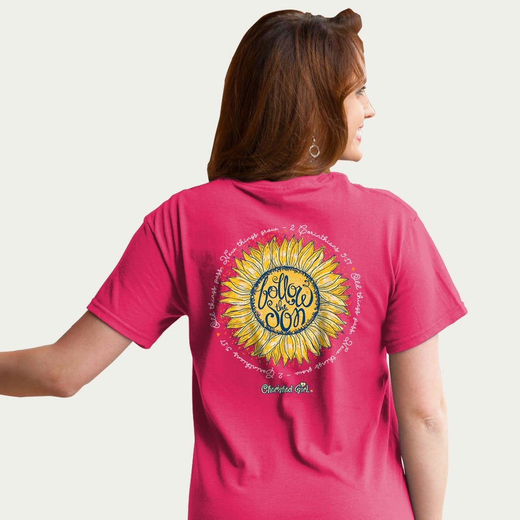 Cherished Girl Follow the Son Sun Jesus Sunflower - Adult & Kids T-Shirts, Sweatshirts & Hoodies apparel design preview 1