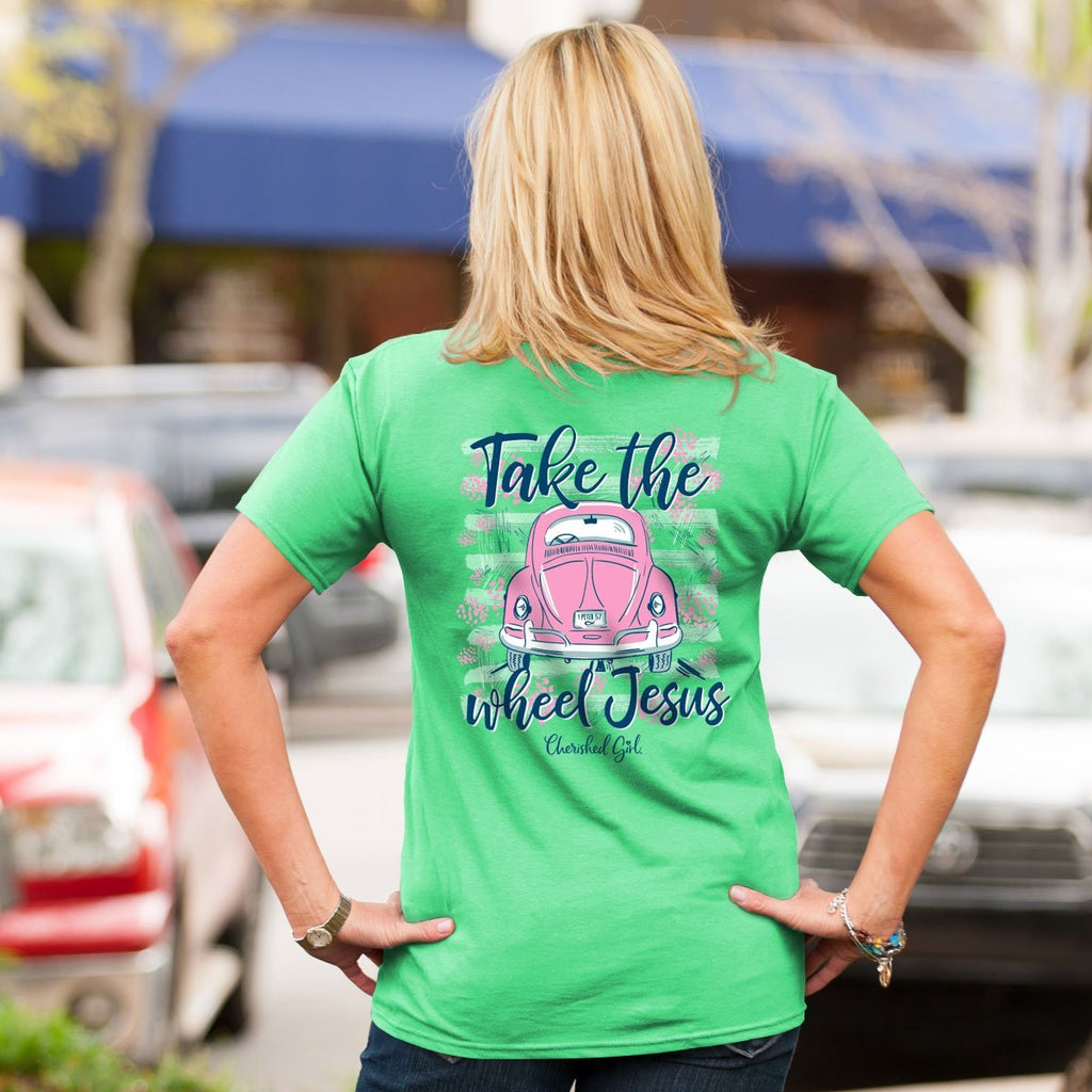 Cherished Girl Take the Wheel Jesus Bug Girlie - Adult & Kids T-Shirts, Sweatshirts & Hoodies apparel design preview 1